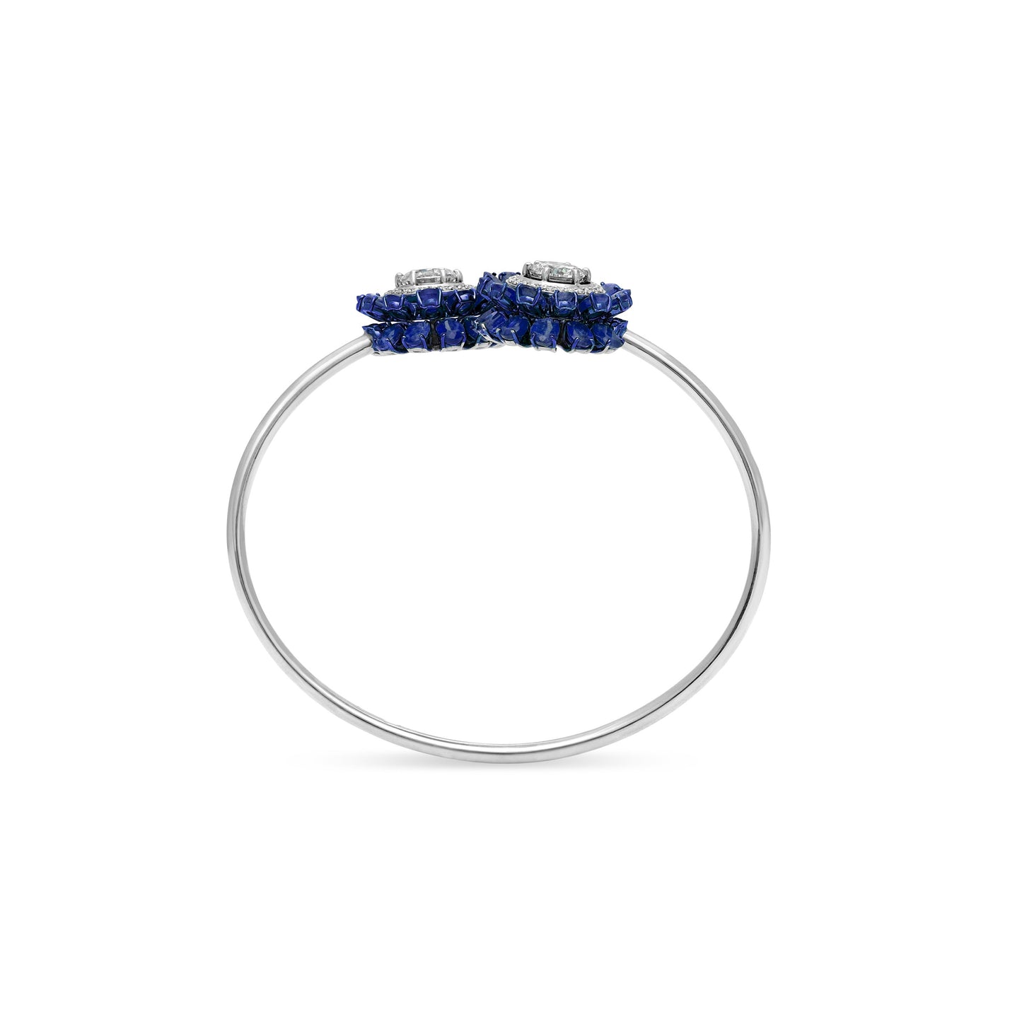 Kyanite Diamond Solitaire Snowflake Wrap Bracelet