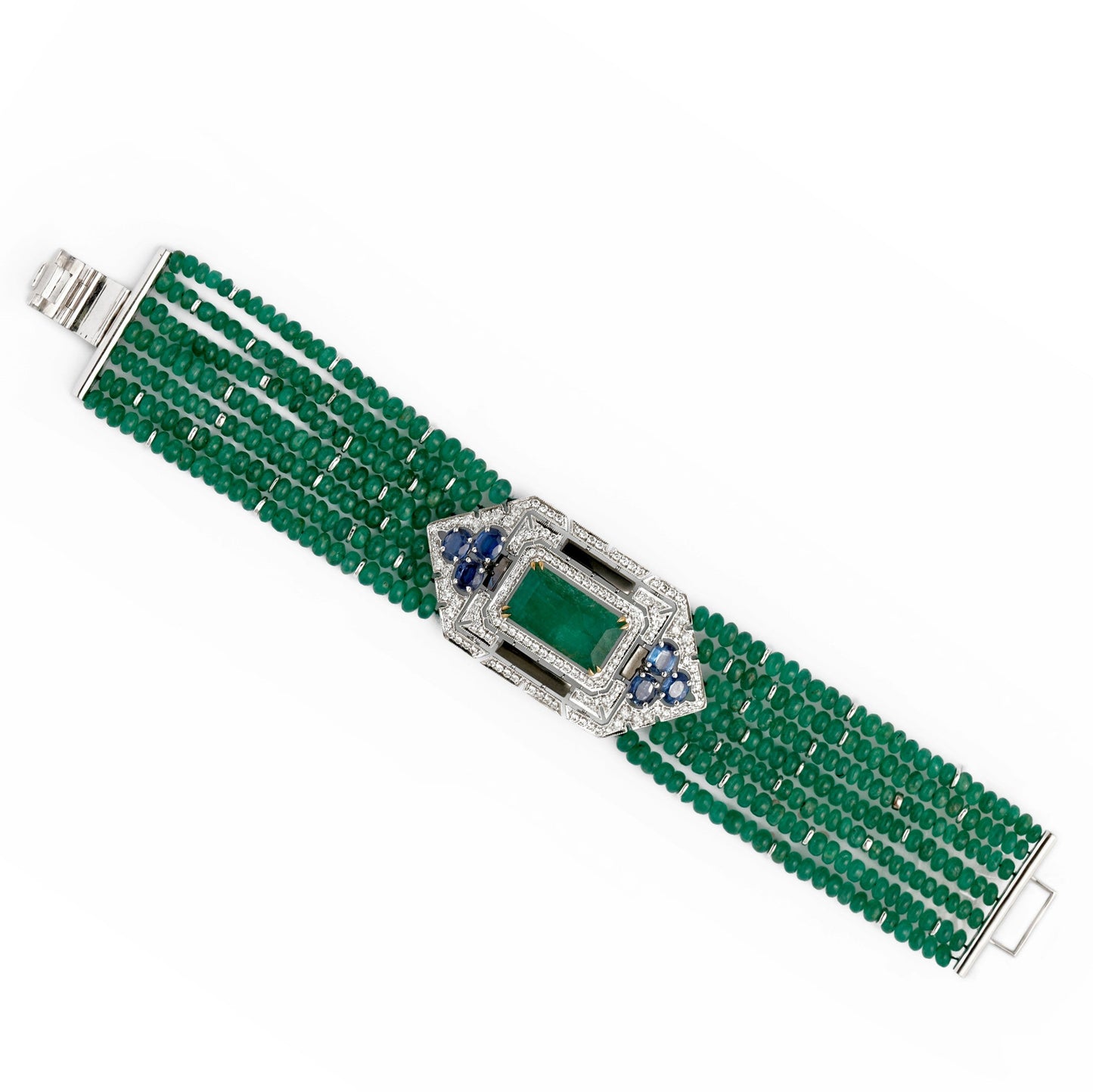 Art Deco Emerald Diamond Bracelet