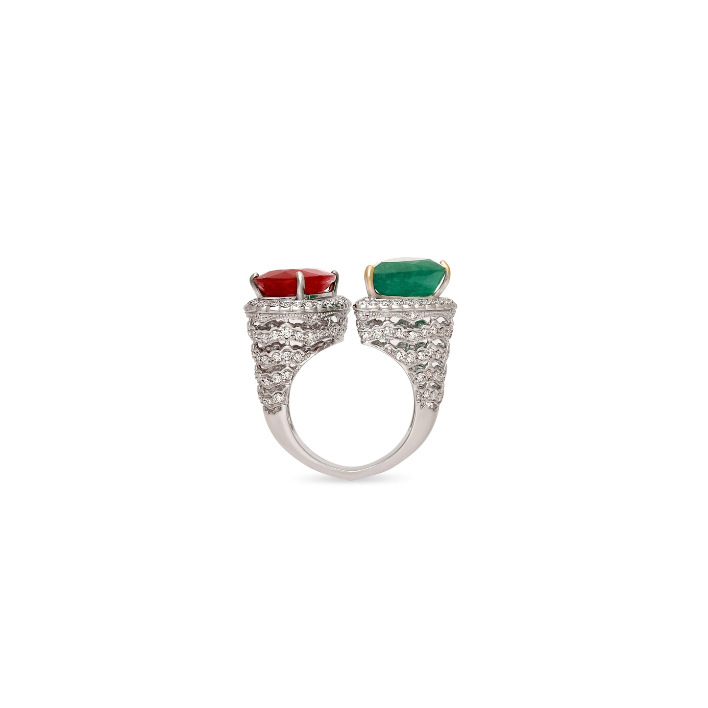 Signature Ruby Emerald Ring