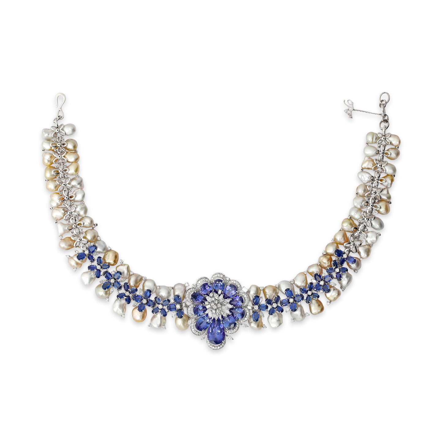 Pearl and Tanzanite Bloom Choker