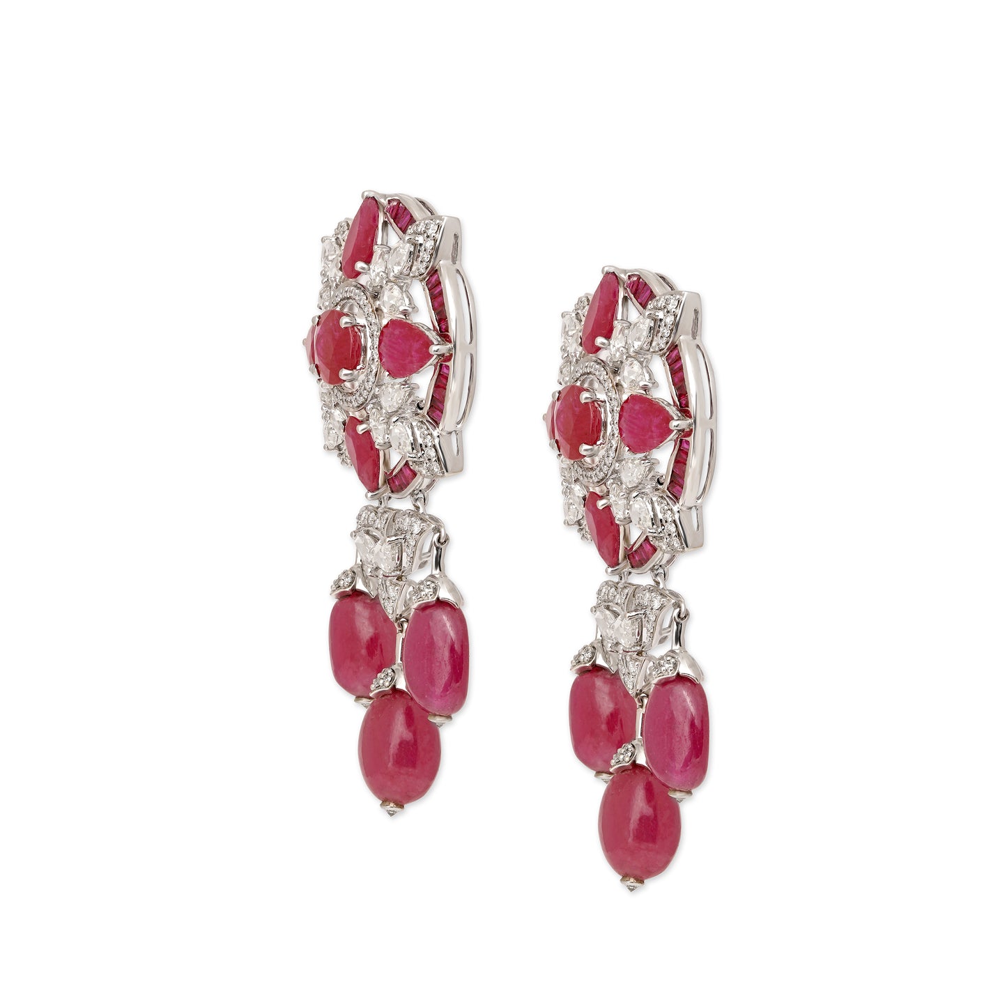 Ruby and Diamond Earrings