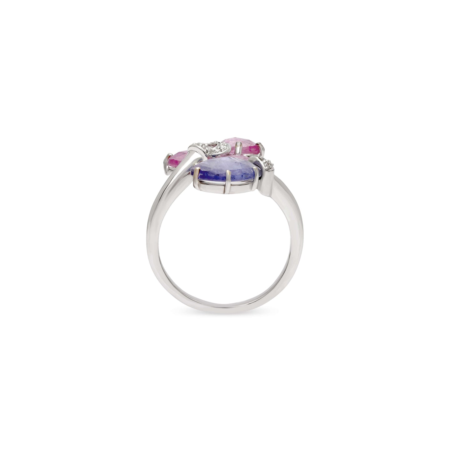 Ruby and Tanzanite Drop Ring