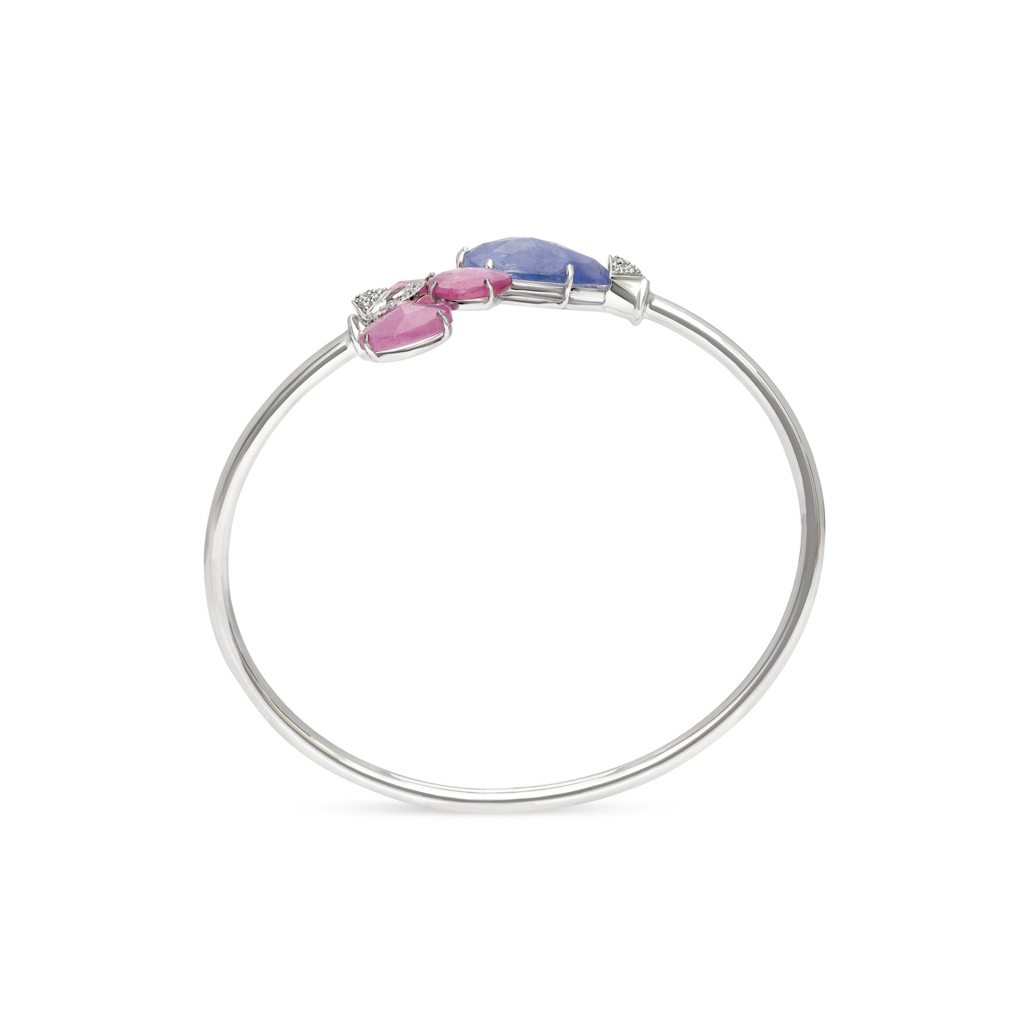 Ruby and Tanzanite Drop Spring Bracelet