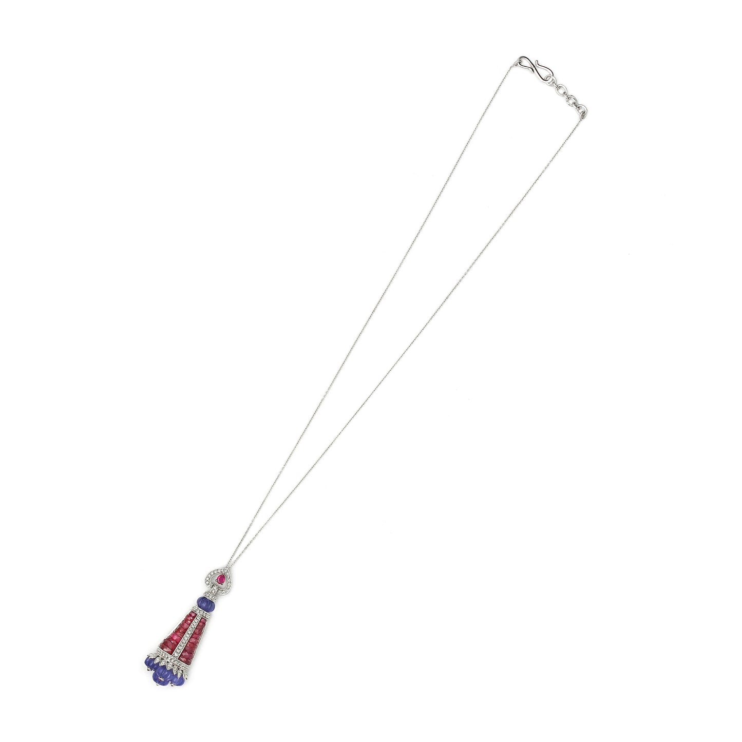 Tanzanite Ruby Pendant Necklace