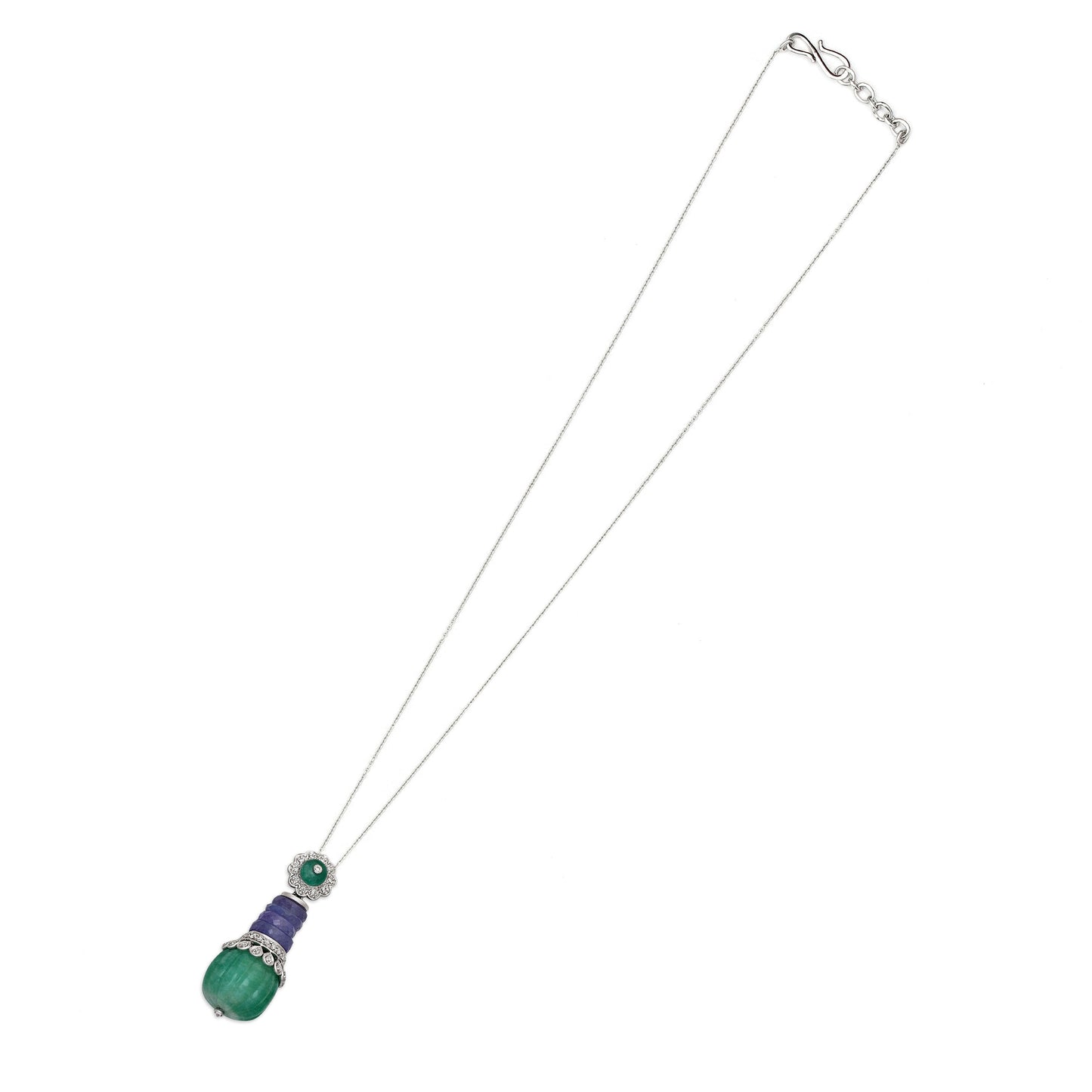Tanzanite and Emerald Pendant