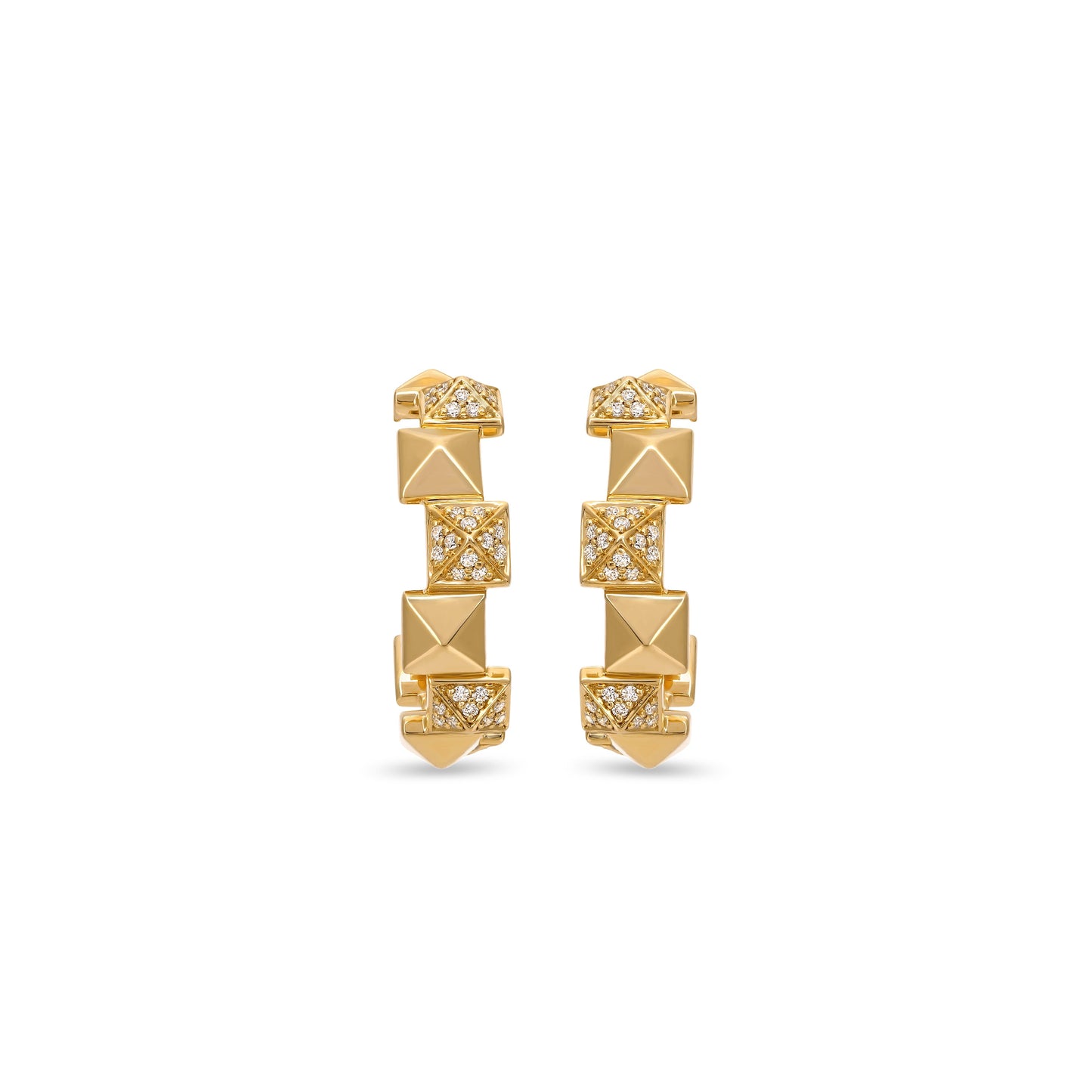 Yellow Gold Diamond Earrings