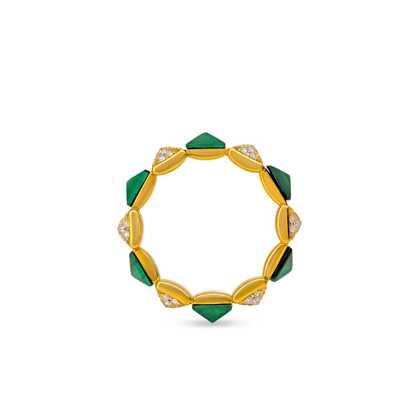 Malachite and Diamond Ring