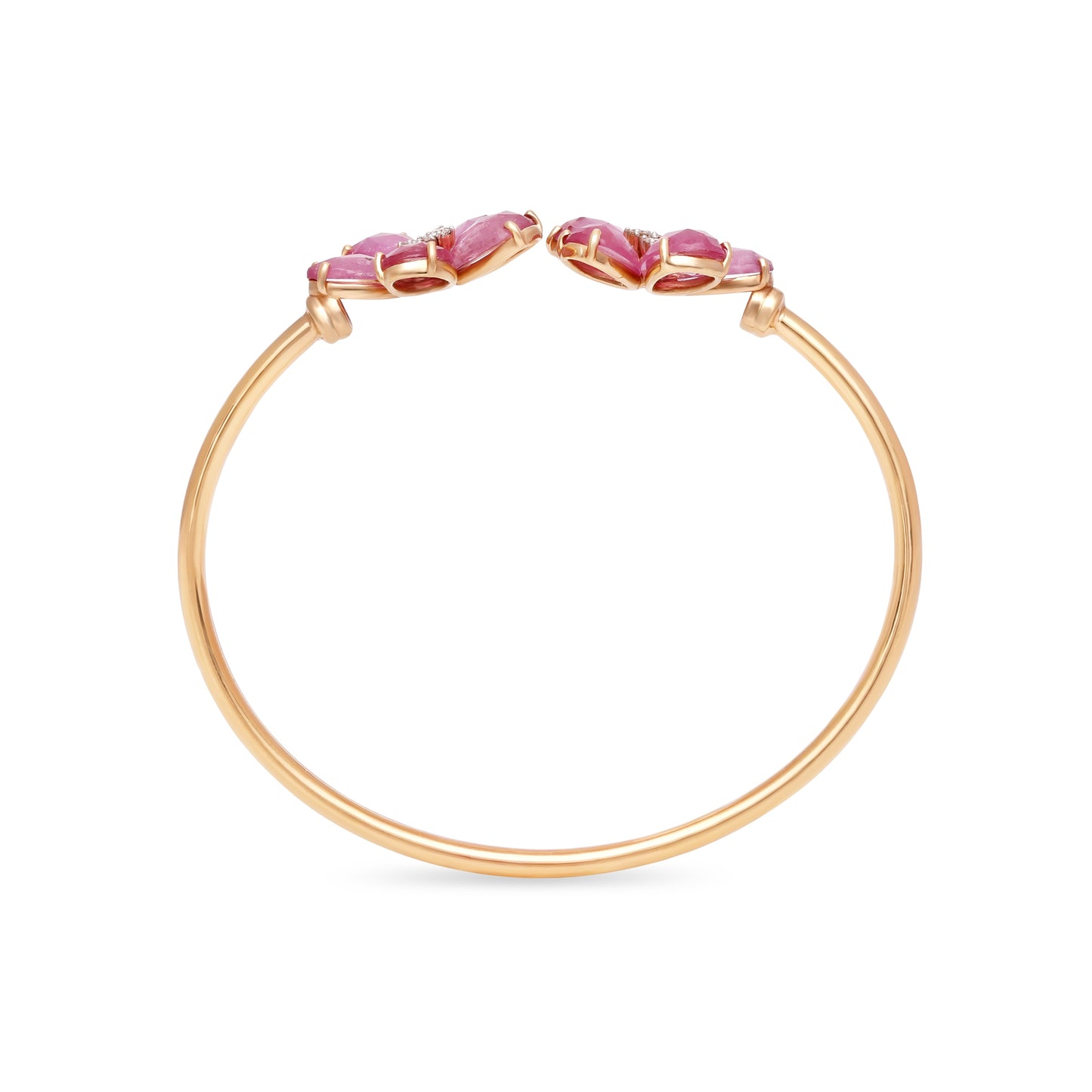 Ruby and Diamond Floral Bracelet