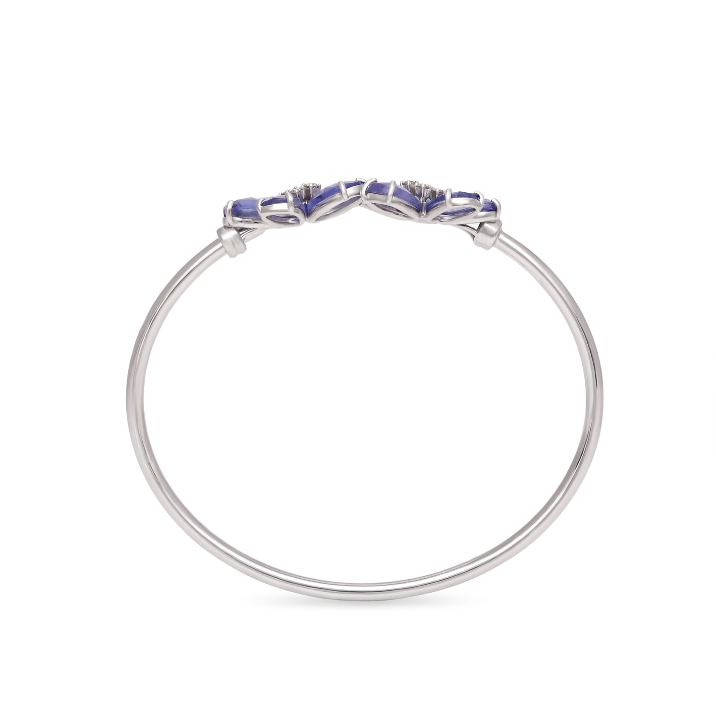 Tanzanite and Diamond Floral Bracelet