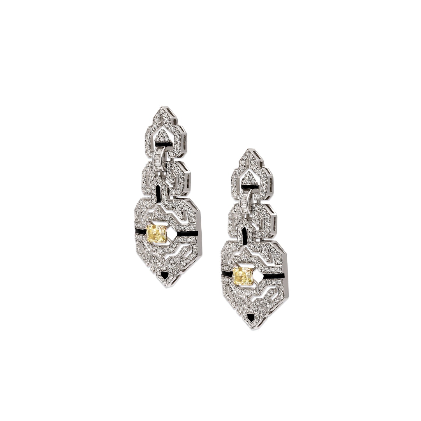 Art Deco Diamond Earrings