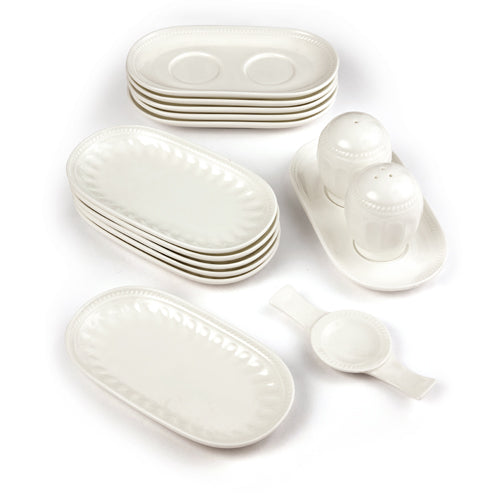 Imperial Fine - Accessories Set of 15 pieces (6 towel dishes, 6 spoon resters, 1 salt shaker, 1 pepper shaker and 1 saucer for shakers)