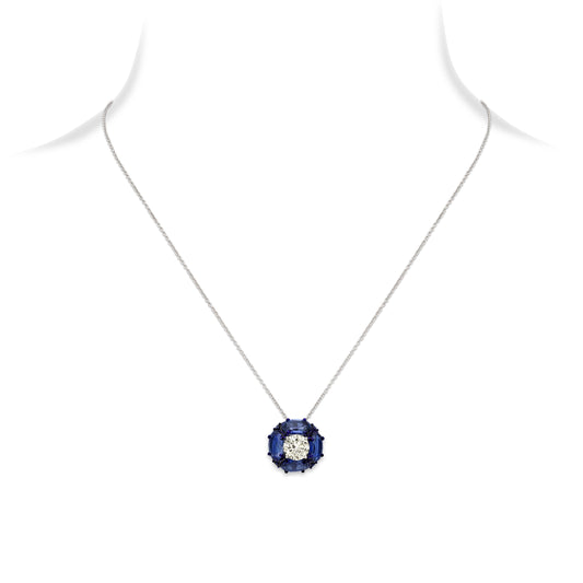 Kyanite Diamond Solitaire Pendant