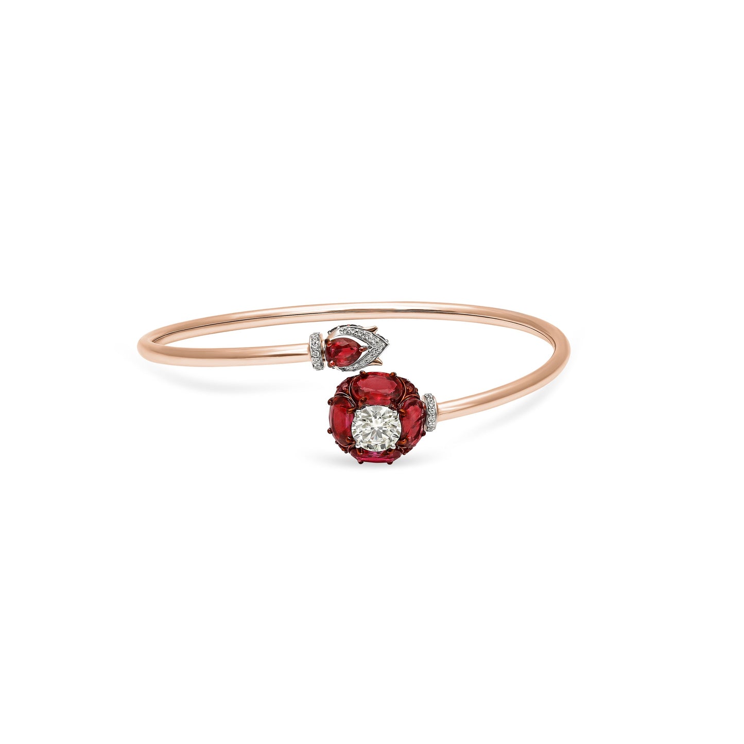 Ruby Diamond Solitaire Wrap Bracelet