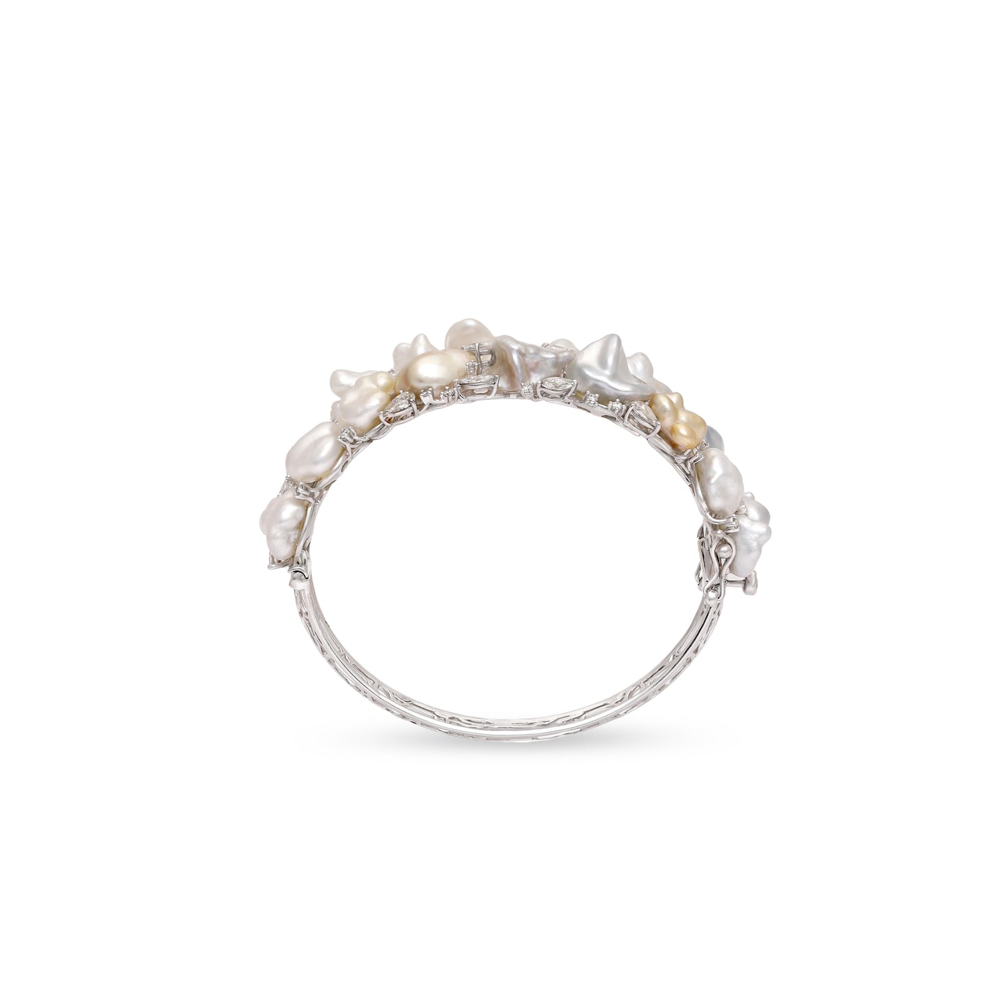 Keshi Pearl Diamond Bracelet