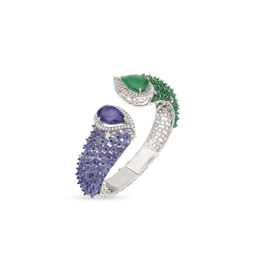 Signature Emerald Tanzanite Bracelet