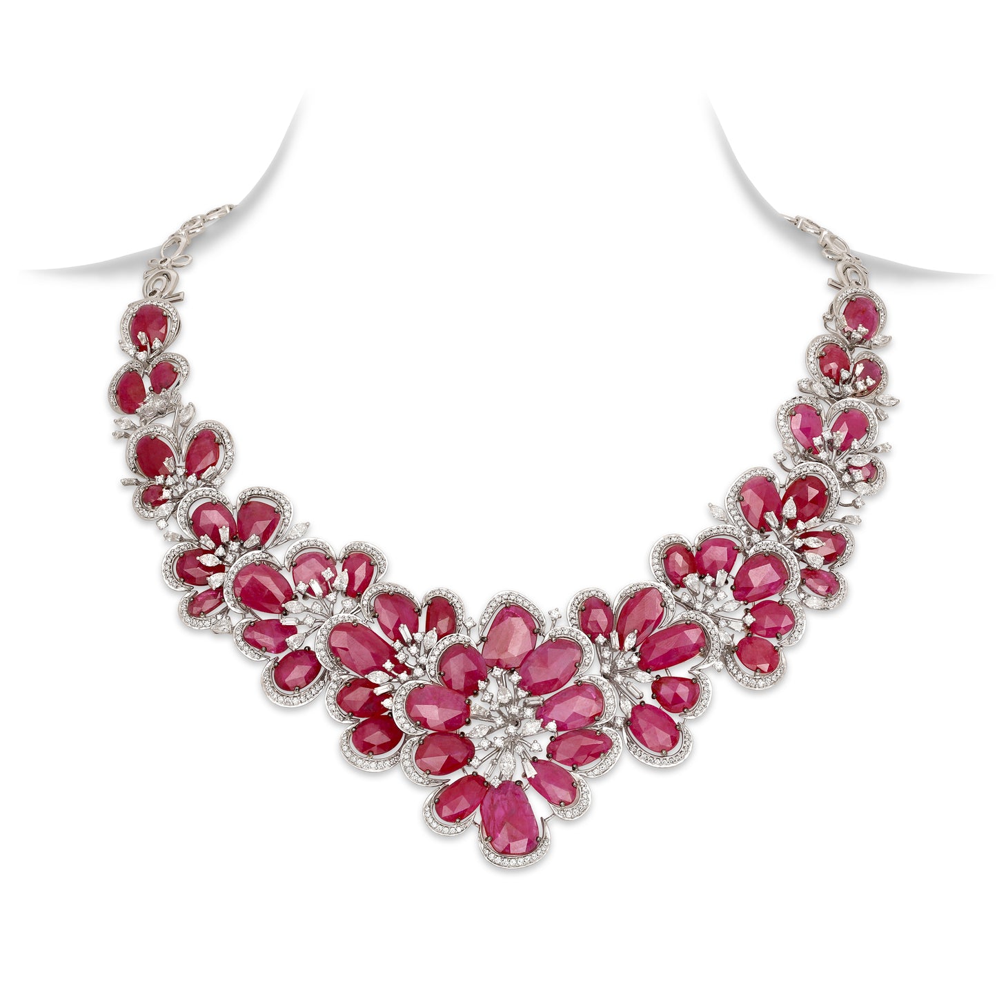 Ruby Floral Necklace