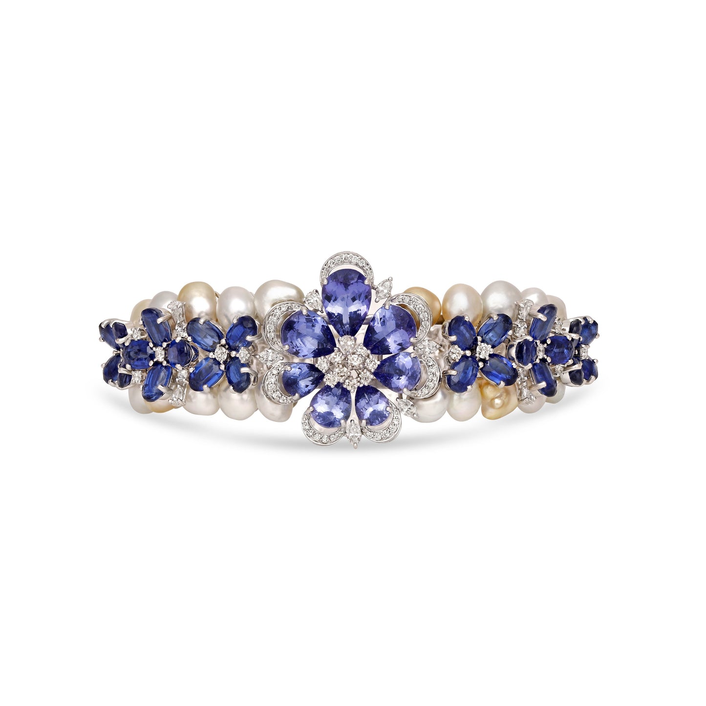 Pearl and Tanzanite Bloom Bracelet