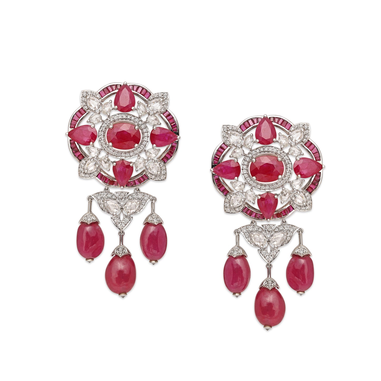Ruby and Diamond Earrings