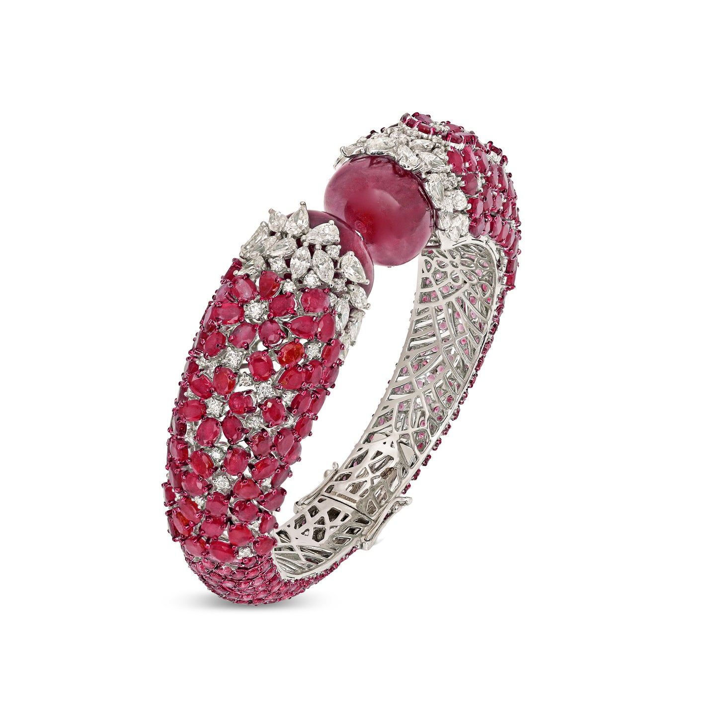 Ruby and Diamond Statement Bracelet