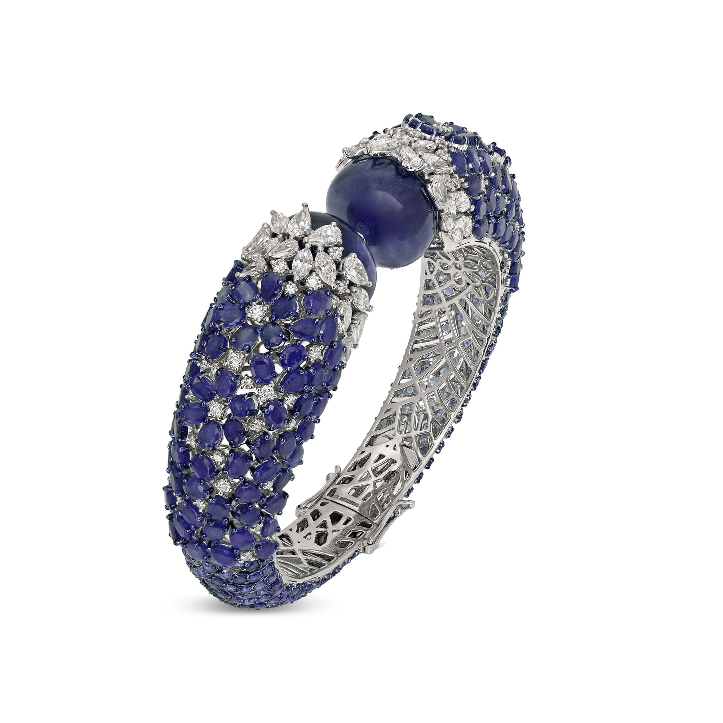 Tanzanite and Kyanite Statement Bracelet