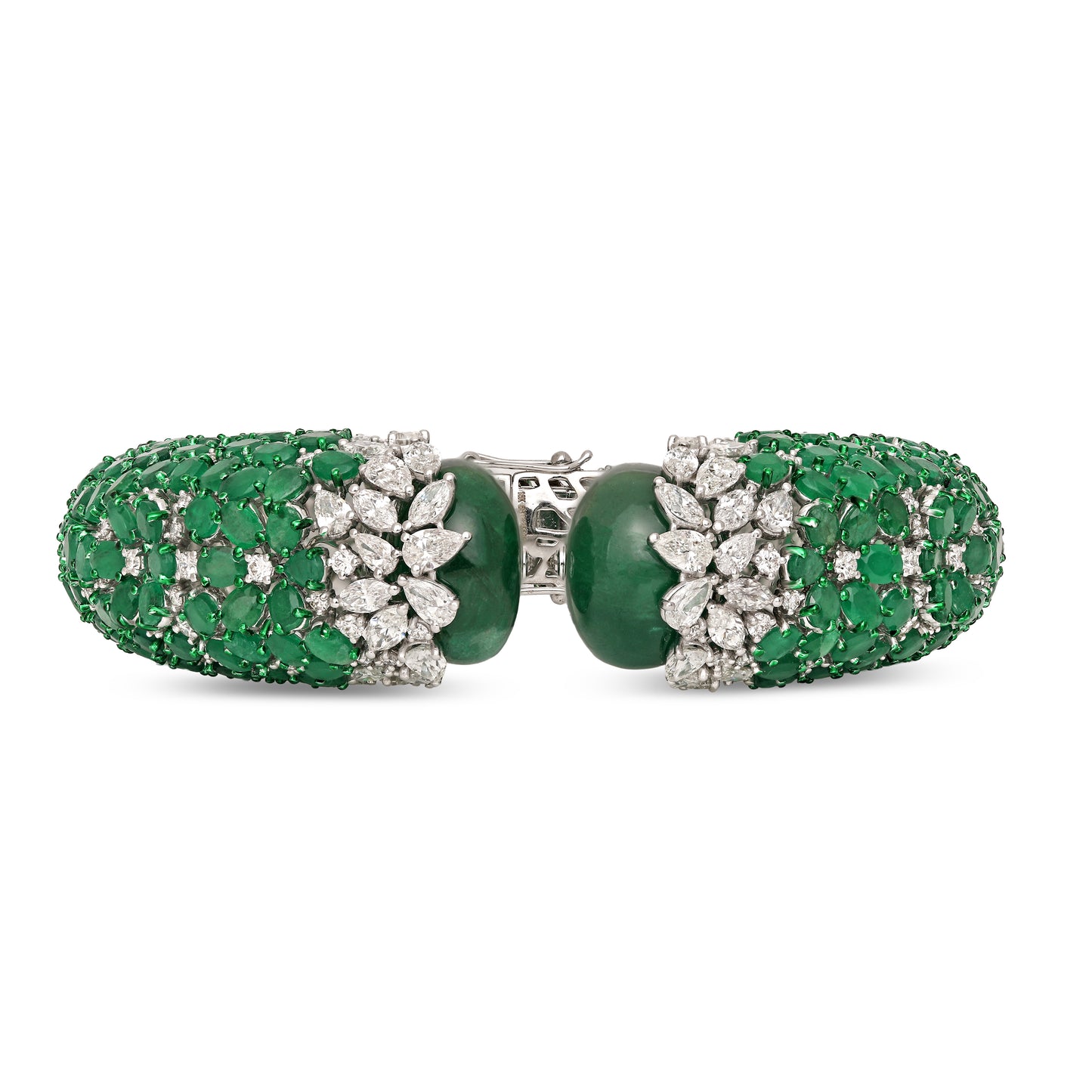 Emerald and Diamond Statement Bracelet