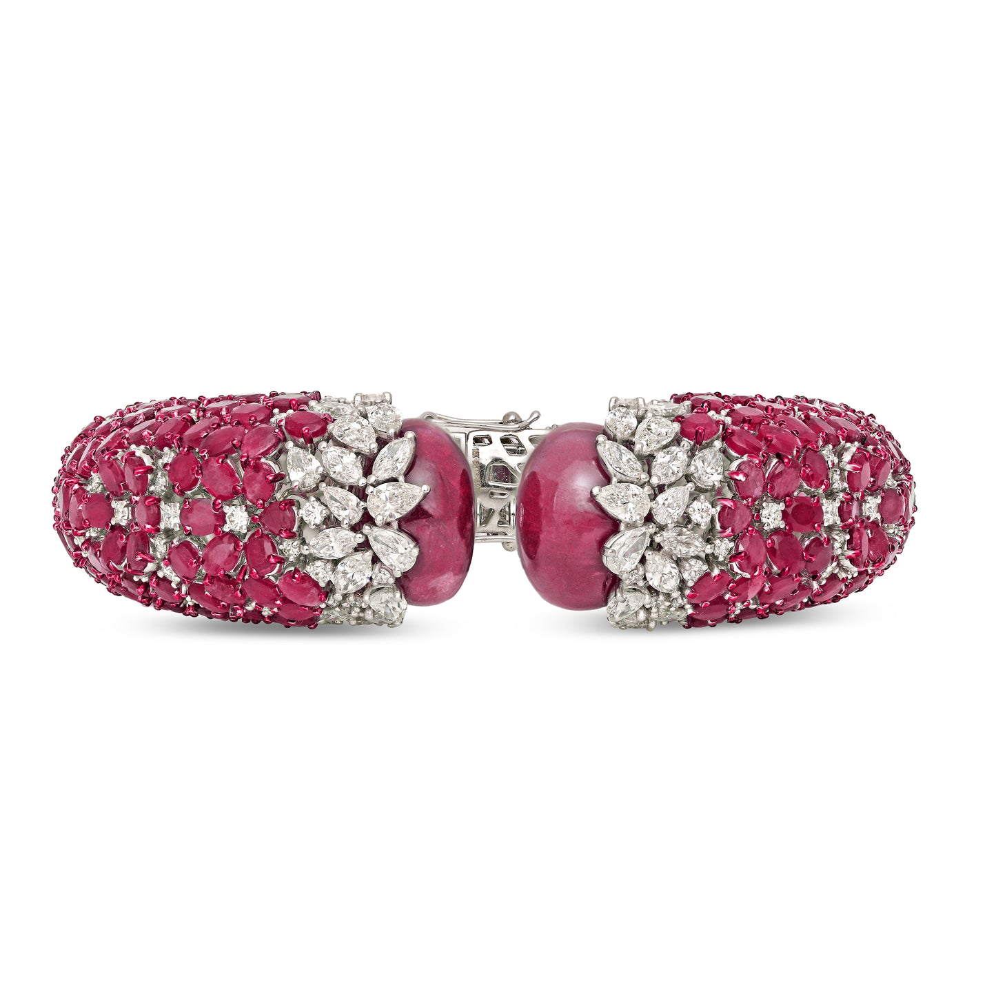 Ruby and Diamond Statement Bracelet