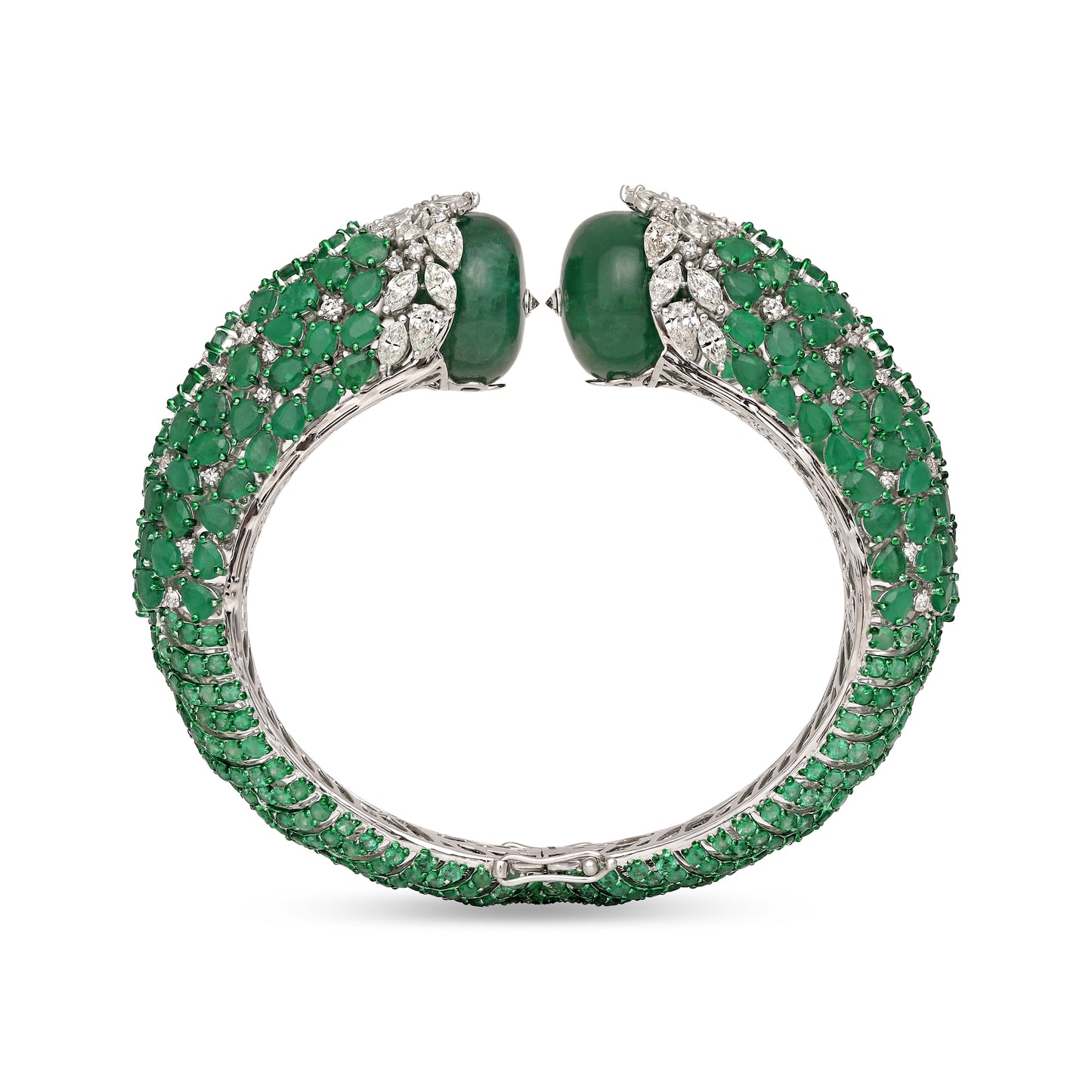 Emerald and Diamond Statement Bracelet