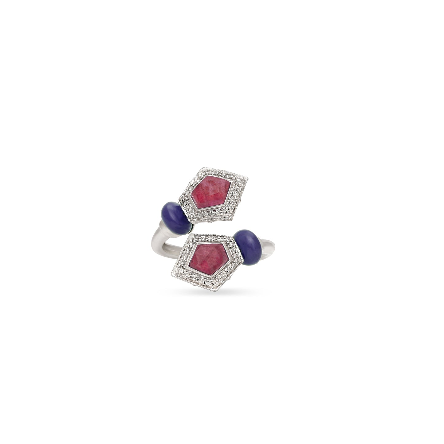 Ruby Tanzanite Prism Ring