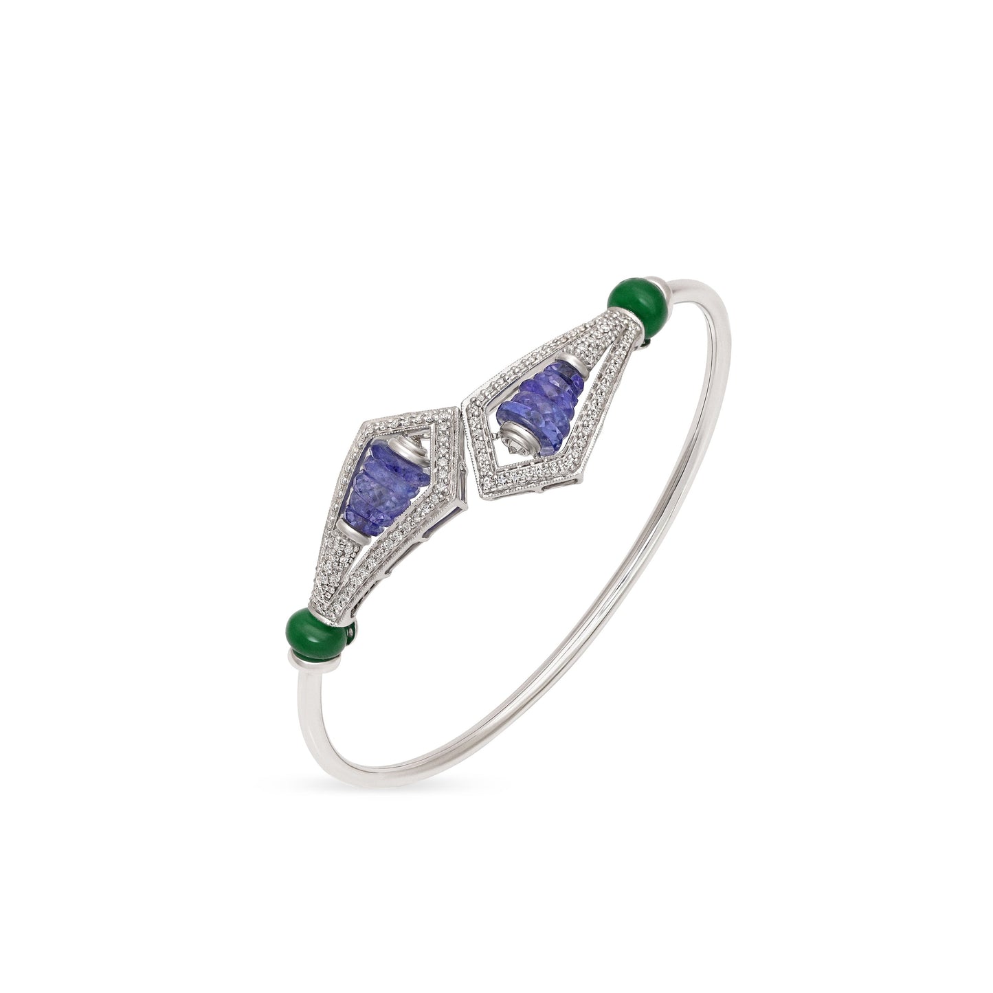 Tanzanite and Green Onyx Bracelet
