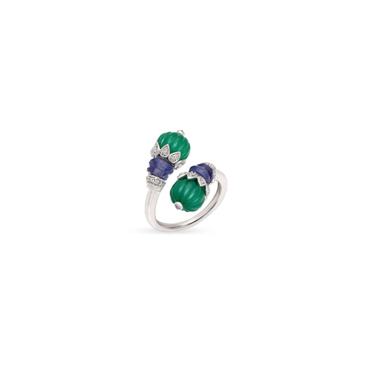 Tanzanite and Green Onyx Ring