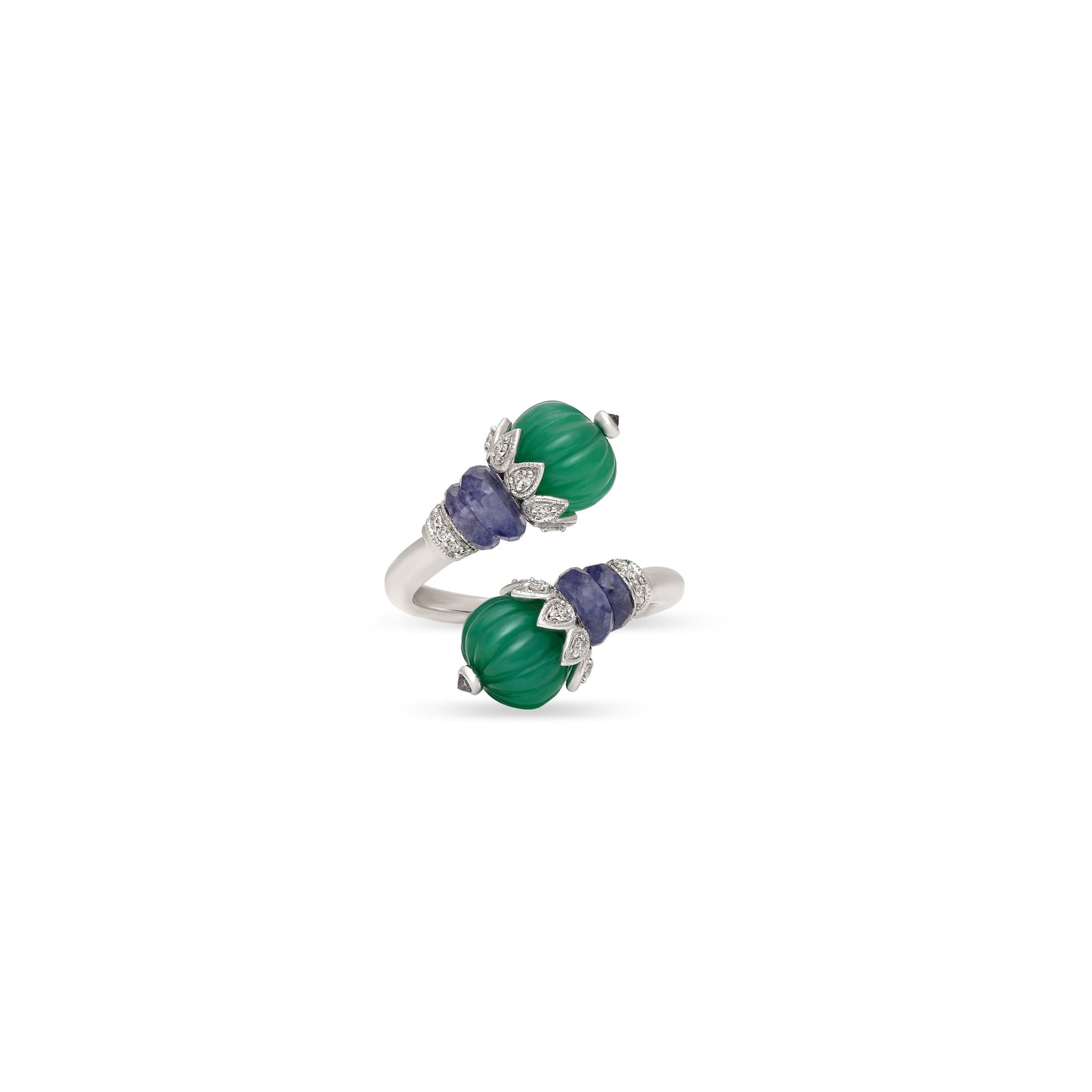 Tanzanite and Green Onyx Ring