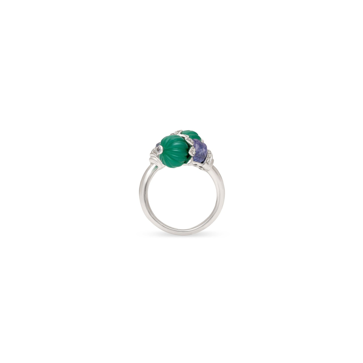 Tanzanite and Green Onyx Ring
