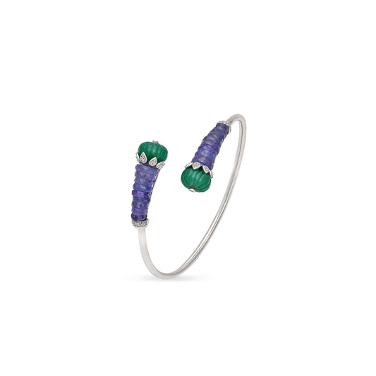 Tanzanite and Green Onyx Diamond Bracelet