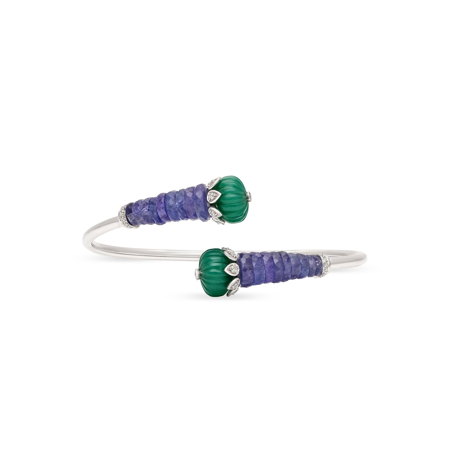 Tanzanite and Green Onyx Diamond Bracelet