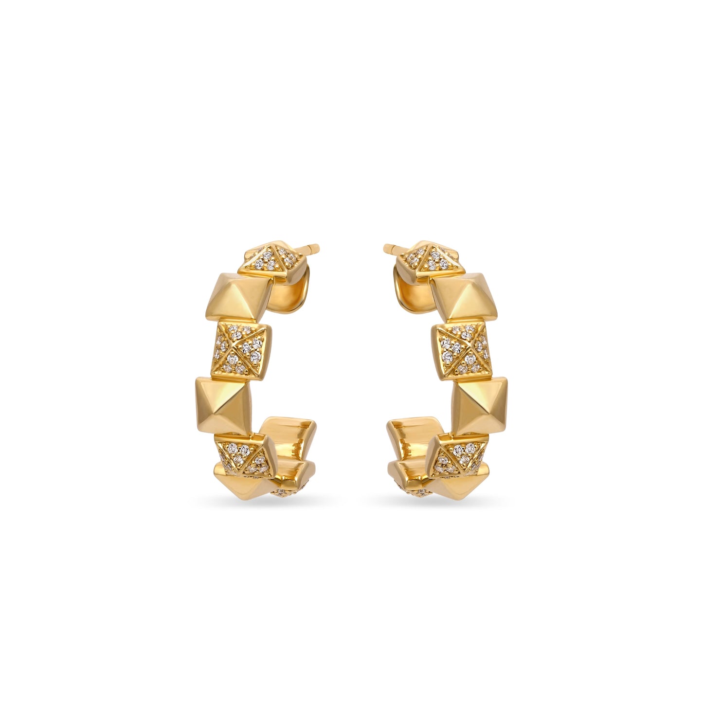 Yellow Gold Diamond Earrings