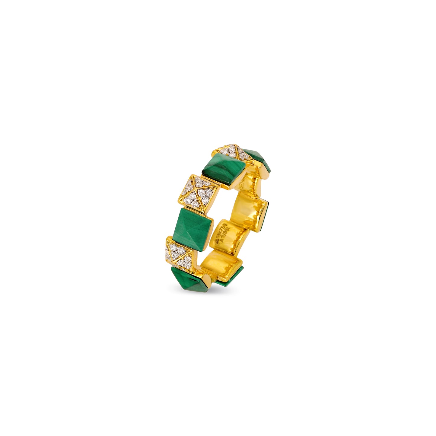 Malachite and Diamond Ring