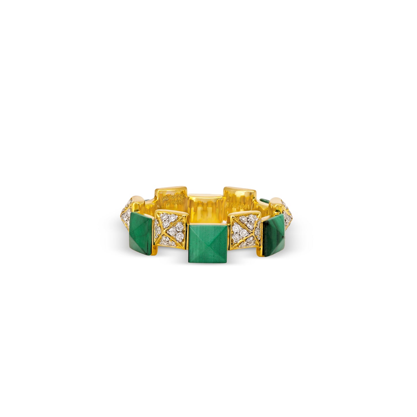 Malachite and Diamond Ring