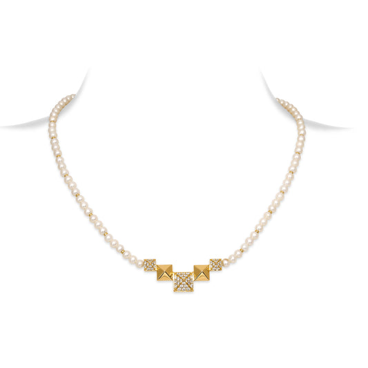 Freshwater Pearl Yellow Gold Pendant