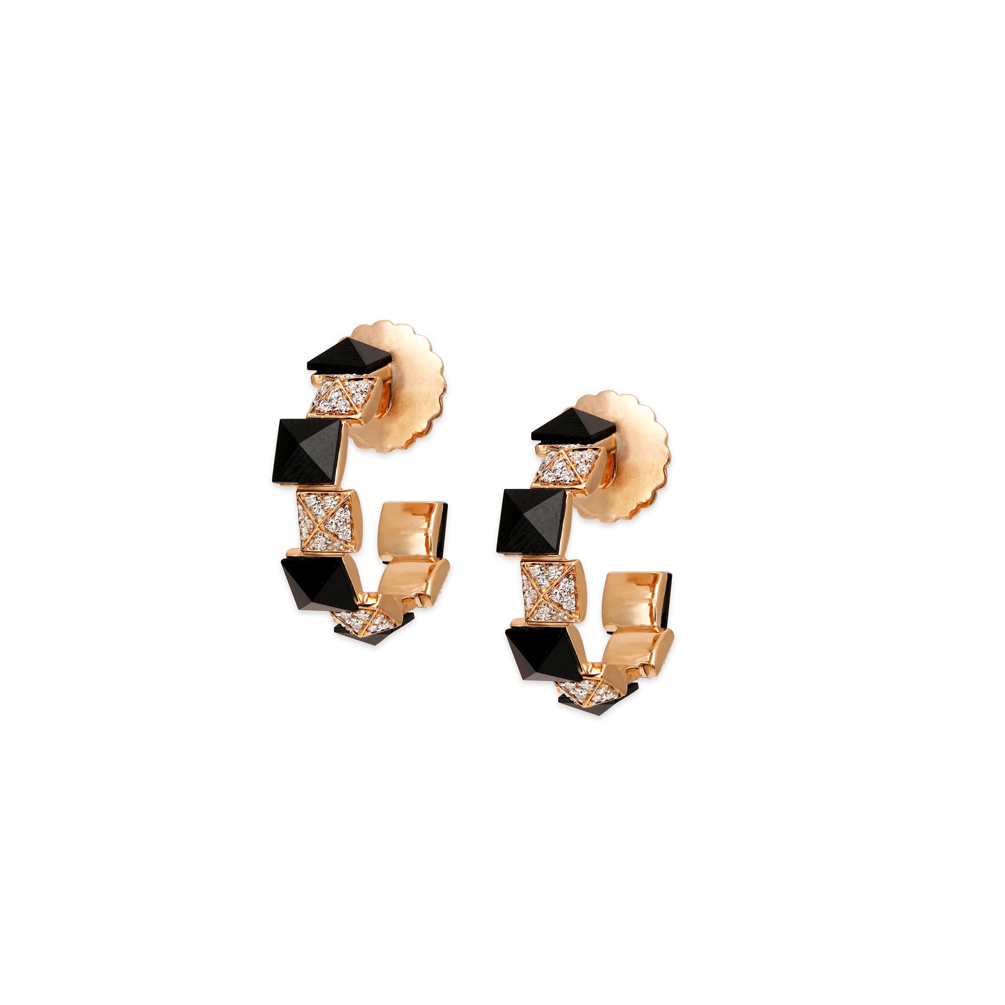 Black Onyx and Diamond Earrings