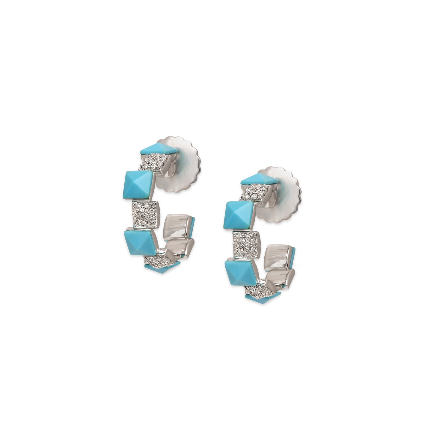 Turquoise and Diamond Earrings