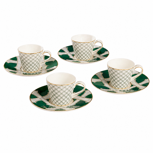 Espresso Set of 8 pieces (4 cups and 4 saucers)