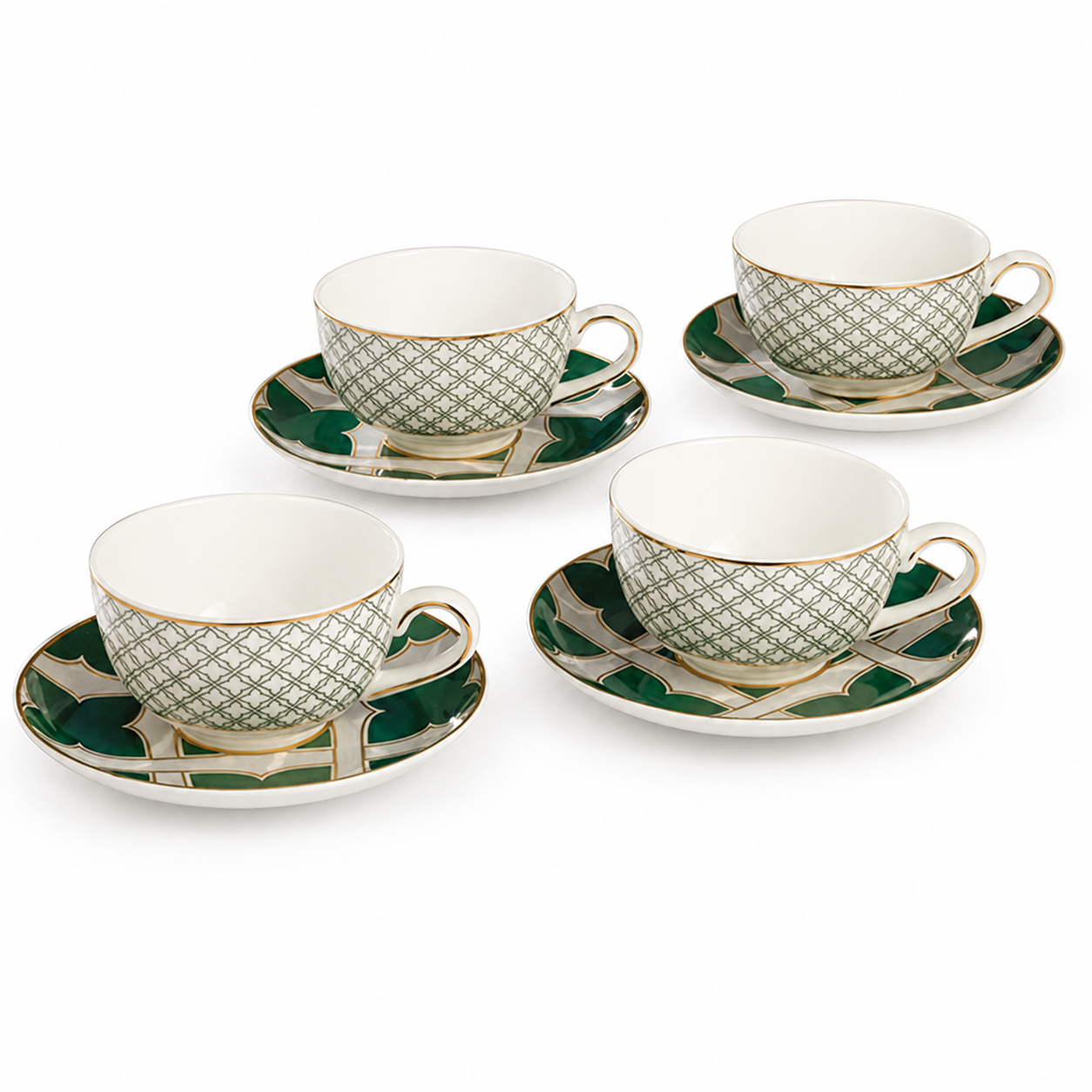Coffee Set of 8 pieces (4 cups and 4 saucers)