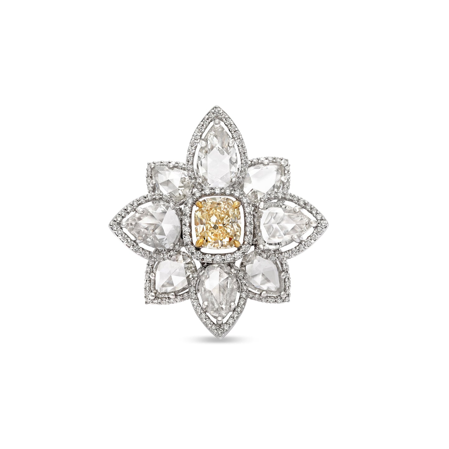 Golden Iris Diamond Ring
