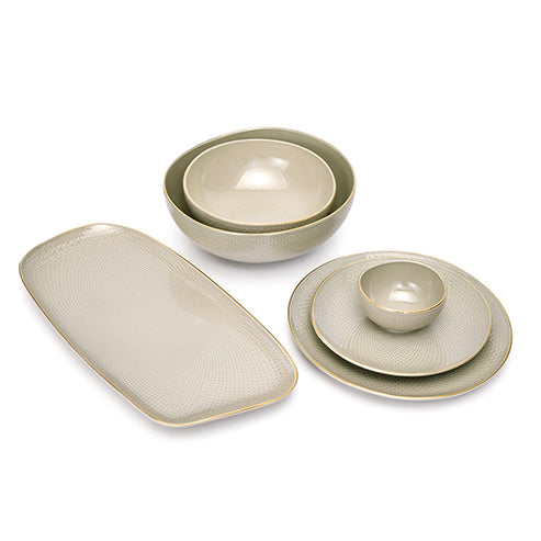 Grigio Honey Comb - 21 Pieces Dinning Set