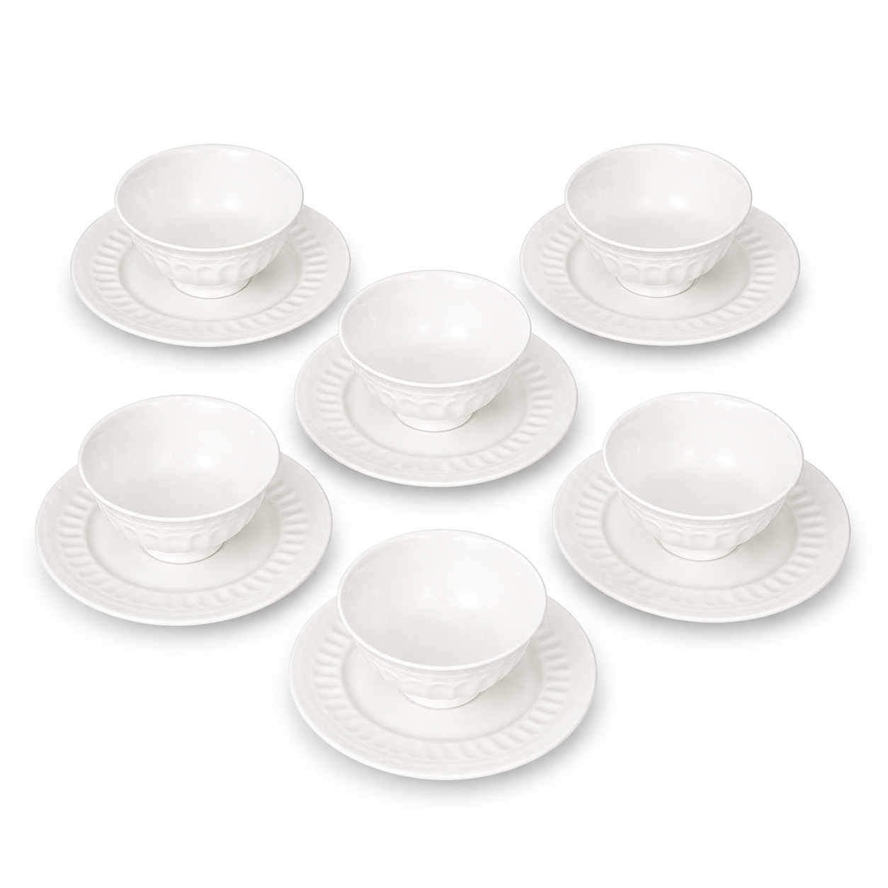 Imperial Fine - Ice Cream Bowl set of 12 pcs (6 bowls and 6 saucers)